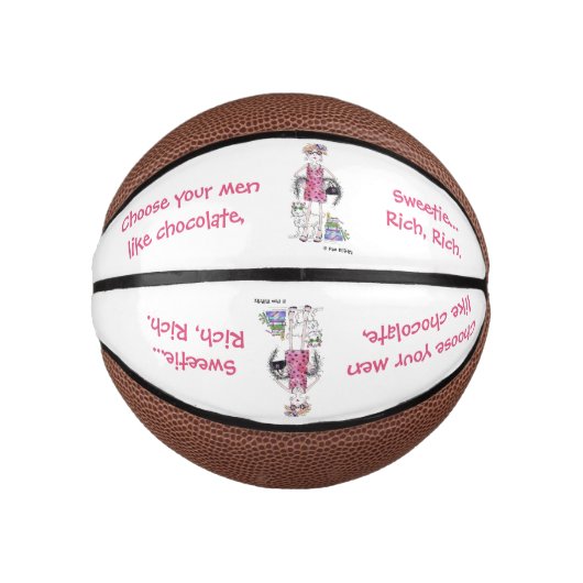 Mini Ballon De Basket Choisissez vos hommes comme Chocolat, Riche   (Devant)