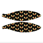 Mini Ballon De Basket Coeur rouge avec ailes d'or (Panneaux)