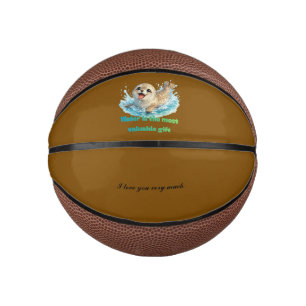 Mini Ballon De Basket Conservation de l'eau par le phoque joueur et sens