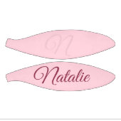 Mini Ballon De Basket Couleur rose pastel monogrammée (Panneaux)