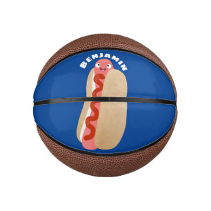 Mini Ballon De Basket Curieux hot dog Weiner dessin animé