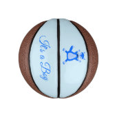 Mini Ballon De Basket Cute Blue Baby Boy Fox Custom Gender Revela (Vertical)