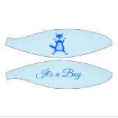 Mini Ballon De Basket Cute Blue Baby Boy Fox Custom Gender Revela (Panneaux)