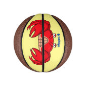 Mini Ballon De Basket Cute red crab cartoon (Vertical)