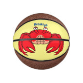 Mini Ballon De Basket Cute red crab cartoon (Devant)