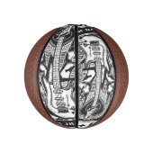 Mini Ballon De Basket Design Guitar Rock (Vertical)