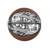 Mini Ballon De Basket Design Guitar Rock (Devant)