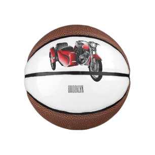 Mini Ballon De Basket dessin animé de la moto Sidecar