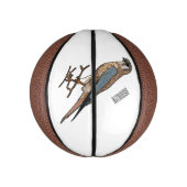 Mini Ballon De Basket dessin animé d'oiseau-kestrel américain (Vertical)