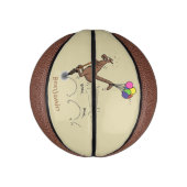 Mini Ballon De Basket Dessin d'humour australien kangourou (Vertical)