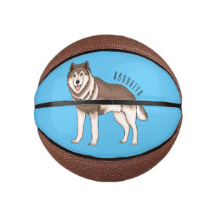 Mini Ballon De Basket dessin humoristique sibérien husky
