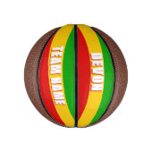 Mini Ballon De Basket Drapeau Rasta rayé (Vertical)