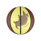 Mini Ballon De Basket Drôle armadillo joyeux dessin animé (Vertical)