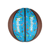 Mini Ballon De Basket Drôle des créatures marines dessin motif (Vertical)