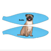 Mini Ballon De Basket Drôle joyeux dessin animé de chien de carlin (Panneaux)