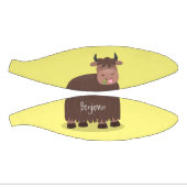 Mini Ballon De Basket Drôle joyeux yak mangeant de l'herbe dessin d'illu (Panneaux)