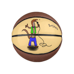 Mini Ballon De Basket Drôle lézard chantant avec bande dessinée de micro