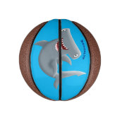 Mini Ballon De Basket Drôle mignon requin marteau dessin animé (Vertical)