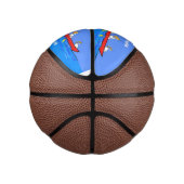 Mini Ballon De Basket Drôle pélicans rameurs dessin animé (Droite)