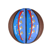 Mini Ballon De Basket Drôle pélicans rameurs dessin animé (Vertical)