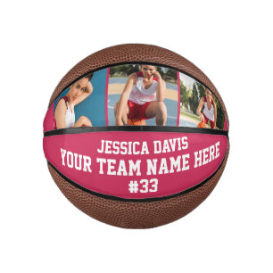 Mini Ballon De Basket Équipe de sport féminine moderne et cool de joueur