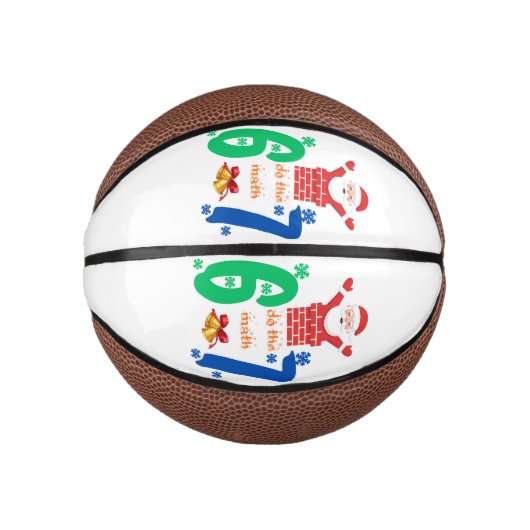 Mini Ballon De Basket Faites Le Calcul 67 Meme Noël (Devant)