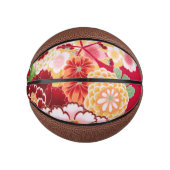 Mini Ballon De Basket Falln Red Floral Burn (Devant)
