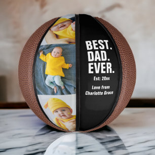 Mini Ballon De Basket Fête des pères personnalisée cadeau photo meilleur