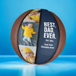 Mini Ballon De Basket Fête des pères personnalisée cadeau photo meilleur