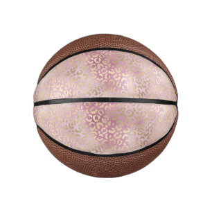 Mini Ballon De Basket Fille Empreinte de léopard rose