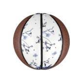 Mini Ballon De Basket Fleurs bleues (Vertical)