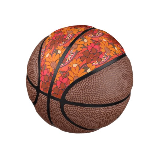 Mini Ballon De Basket Fleurs Super tombées (Incliné)