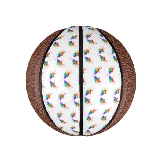 Mini Ballon De Basket Fluffy Rainbow Wings (Vertical)