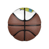 Mini Ballon De Basket Fourgonnette de dessin animé vert citron classique (Droite)