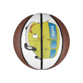 Mini Ballon De Basket Fourgonnette de dessin animé vert citron classique (Vertical)