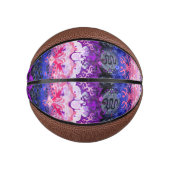 Mini Ballon De Basket Genderfluide Dragon Damask - Genderfluide Fierté D (Devant)