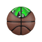 Mini Ballon De Basket Géométrie gris-vert (Droite)