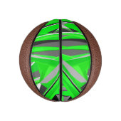 Mini Ballon De Basket Géométrie gris-vert (Vertical)