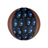 Mini Ballon De Basket Glowing infinity with blue rose (Vertical)