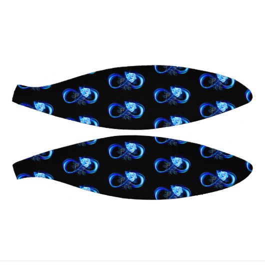 Mini Ballon De Basket Glowing infinity with blue rose (Panneaux)