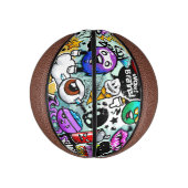 Mini Ballon De Basket Graffiti Fruits et Légumes (Vertical)