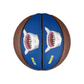 Mini Ballon De Basket Grand requin blanc moyen dessin animé (Vertical)