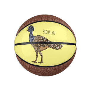 Mini Ballon De Basket Great curassow bird cartoon illustration