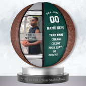 Mini Ballon De Basket Green Forêt, Blanc, Mini Basket Gris