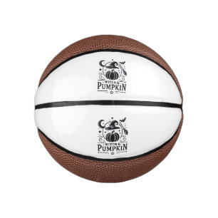 Mini Ballon De Basket Halloween Witch Casquette et Citrouille Design Mag