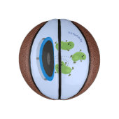 Mini Ballon De Basket Haricots verts mignons sur dessin animé trampoline (Vertical)