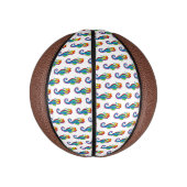 Mini Ballon De Basket Hippocampe polygonal arc-en-ciel (Vertical)