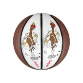 Mini Ballon De Basket Illustration amusante de poulet cool (Vertical)