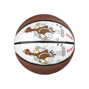 Mini Ballon De Basket Illustration amusante de poulet cool