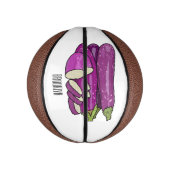 Mini Ballon De Basket Illustration d'aubergine (Vertical)